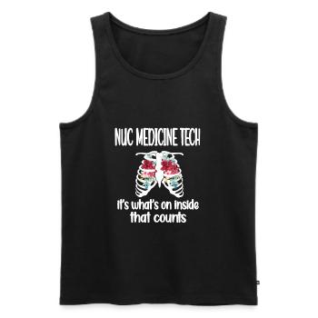 Medical Radiology Technologist Nuclear Medicine - Men's Premium Organic Tank Top - black - Front - AI Model Male 178 light (178cm)