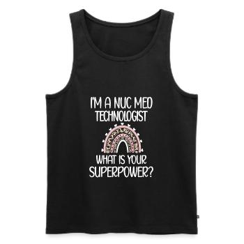 Medical Radiology Technologist Nuclear Medicine - Men's Premium Organic Tank Top - black - Front - AI Model Male 178 light (178cm)
