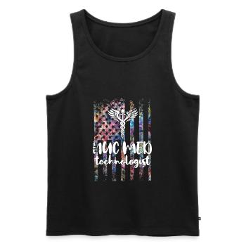 Medical Radiology Technologist Nuclear Medicine - Men's Premium Organic Tank Top - black - Front - AI Model Male 178 light (178cm)