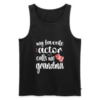 Proud Theatre Grandma Theatre Actor Grandmother - Men's Premium Organic Tank Top - black - Front - Michal (187cm)