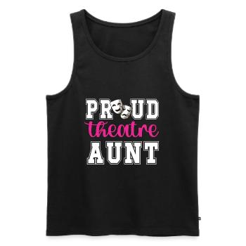 Théâtre Tante Fière Théâtre Acteurs Tante - Débardeur bio Premium Homme - noir - Devant - Michal (187cm)