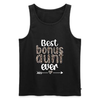 Beste Bonus-Tante Stolze Stieftante Geschenk - Männer Premium Bio Tank Top - Schwarz - Vorne - Michal (187cm)