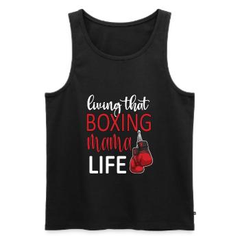Cadeau de maman de boxe fière Maman de boxe de Boxer Mama - Débardeur bio Premium Homme - noir - Devant - Michal (187cm)