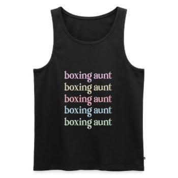 Boxe Tante Coffret Cadeau Tante Par Boxer Fière Tante - Débardeur bio Premium Homme - noir - Devant - Michal (187cm)