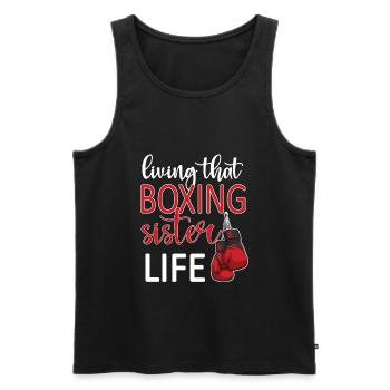 Boxe Sœur Fière Boxe Sœur Boxer Cadeau - Débardeur bio Premium Homme - noir - Devant - Michal (187cm)