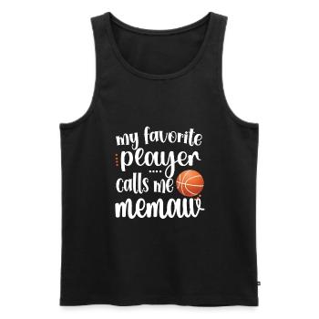 Memaw Grandma Of Basketball Player Basketball Memaw - Men's Premium Organic Tank Top - black - Front - AI Model Male 178 light (178cm)