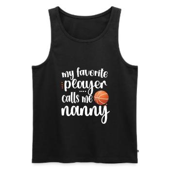 Nanny Grandma Of Basketball Player Basketball Nanny - Men's Premium Organic Tank Top - black - Front - Michal (187cm)