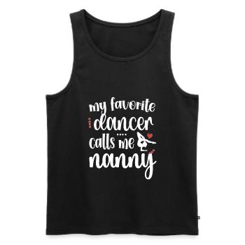 Fière danse nounou grand-mère par danseuse dansant nounou - Débardeur bio Premium Homme - noir - Devant - Michal (187cm)