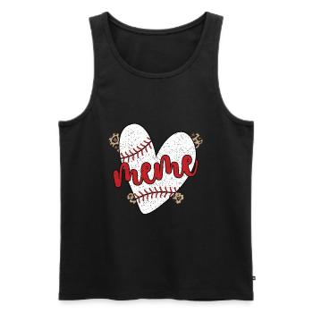 Meme Grand-mère d’un joueur de baseball Baseball Meme - Débardeur bio Premium Homme - noir - Devant - Michal (187cm)