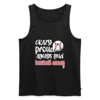 Nanny Grandma From Baseball Player Baseball Nanny - Men's Premium Organic Tank Top - black - Front - Michal (187cm)