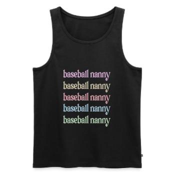 Nanny Grandma From Baseball Player Baseball Nanny - Men's Premium Organic Tank Top - black - Front - Michal (187cm)