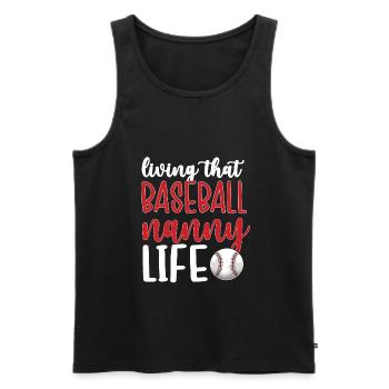 Nounou Grand-mère de baseball Joueur de baseball Nounou de baseball - Débardeur bio Premium Homme - noir - Devant - Michal (187cm)