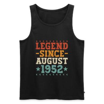 Legende August 1952 Jahrgang Vintage Geburtstag - Männer Premium Bio Tank Top - Schwarz - Vorne - Michal (187cm)