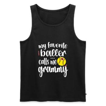 Grammy Oma Von Softballspieler Softball Grammy - Männer Premium Bio Tank Top - Schwarz - Vorne - AI Model Male 178 light (178cm)