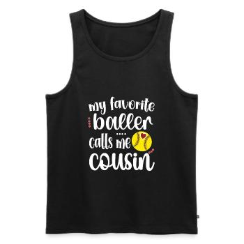 Proud softball cousin softball player cousin - Men's Premium Organic Tank Top - black - Front - Michal (187cm)