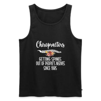 Proud Chiropractor Chiropractic Gift - Men's Premium Organic Tank Top - black - Front - Michal (187cm)
