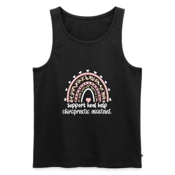 Chiropraktischer Assistent Von Chiropraktiker - Männer Premium Bio Tank Top - Schwarz - Vorne - Michal (187cm)