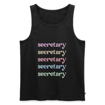 Best Secretary Appreciation Office Worker - Men's Premium Organic Tank Top - black - Front - AI Model Male 178 light (178cm)