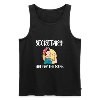 Secretary Gift Office Worker Appreciation - Men's Premium Organic Tank Top - black - Front - AI Model Male 178 light (178cm)