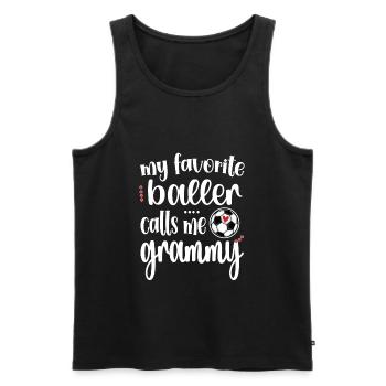 Grammy Oma Von Fußballspieler Fußball Grammy - Männer Premium Bio Tank Top - Schwarz - Vorne - AI Model Male 178 light (178cm)