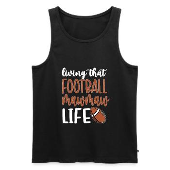Football Mawmaw Grand-mère du joueur de football Mawmaw - Débardeur bio Premium Homme - noir - Devant - AI Model Male 178 light (178cm)
