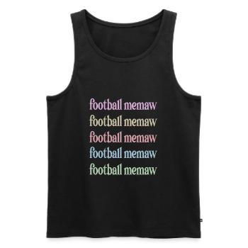 Football Memaw Grand-mère du joueur de football Memaw - Débardeur bio Premium Homme - noir - Devant - AI Model Male 178 light (178cm)