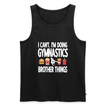 Funny Gymnastics Brother Of A Gymnast Brother - Men's Premium Organic Tank Top - black - Front - Michal (187cm)