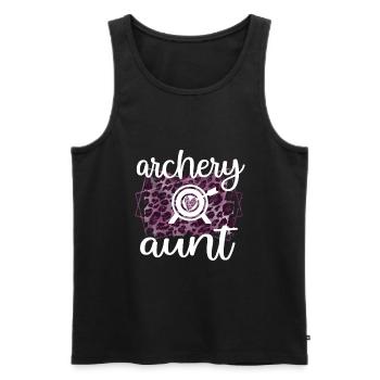 Best Archery Aunt Of Archers Aunt - Men's Premium Organic Tank Top - black - Front - AI Model Male 178 light (178cm)