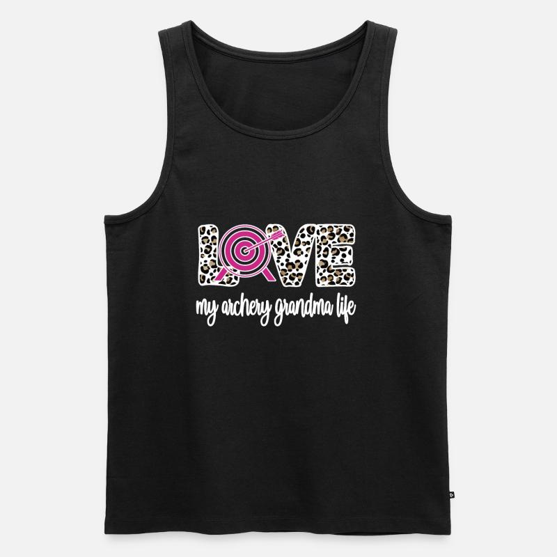Bogenschießen-Großmutter Von Bogenschützen Oma - Männer Premium Bio Tank Top - Schwarz