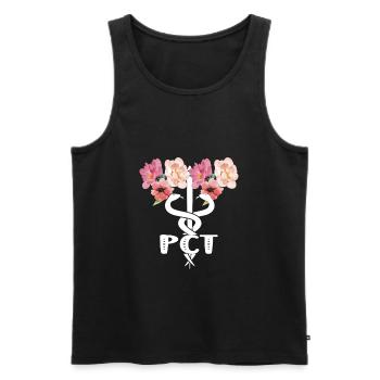 Nursing Technician Patient Care Technician PCT - Men's Premium Organic Tank Top - black - Front - Michal (187cm)