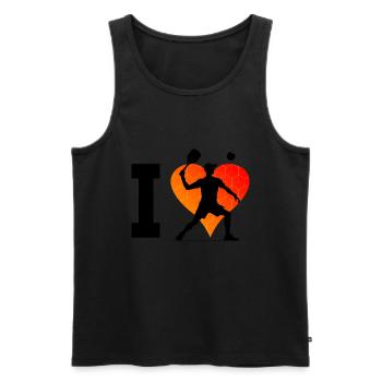 Racquetball games Pickleball Pickleball Pickleball games - Men's Premium Organic Tank Top - black - Front - Michal (187cm)