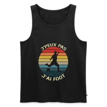 Cadeau Je Peux Pas J'Ai Foot Humour Footballeur - Débardeur bio Premium Homme - noir - Devant - Michal (187cm)