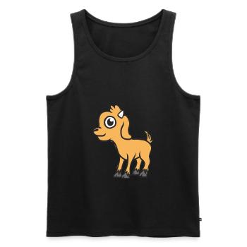 Baby goat - Men's Premium Organic Tank Top - black - Front - AI Model Male 178 light (178cm)