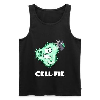 Cellfie - Débardeur bio Premium Homme - noir - Devant - AI Model Male 178 light (178cm)