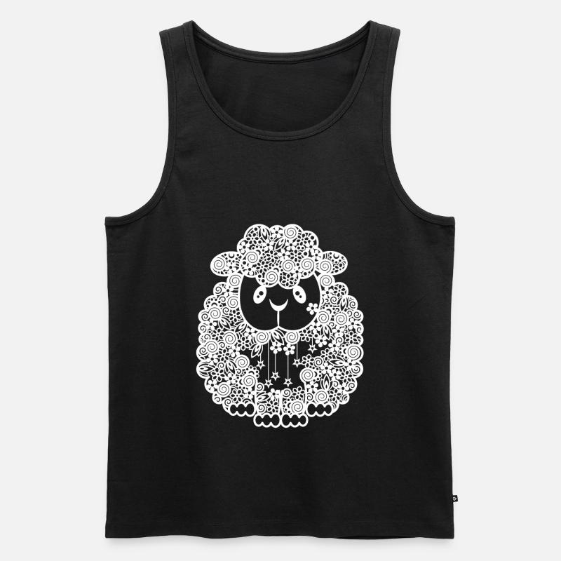 Schaf - Männer Premium Bio Tank Top - Schwarz
