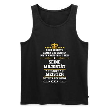 Meister - Männer Premium Bio Tank Top - Schwarz - Vorne - Michal (187cm)