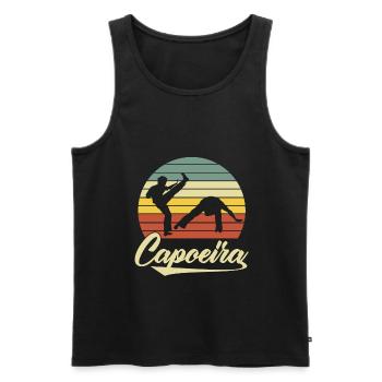 Capoeira - Débardeur bio Premium Homme - noir - Devant - AI Model Male 178 light (178cm)