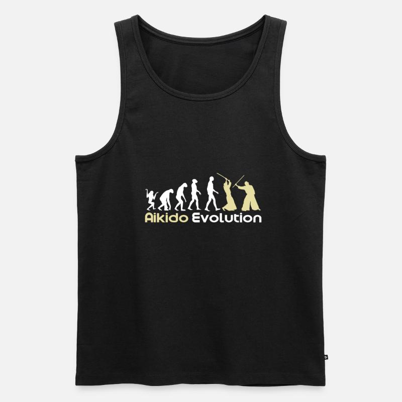 Evolution de l'Aïkido - Débardeur bio Premium Homme - noir