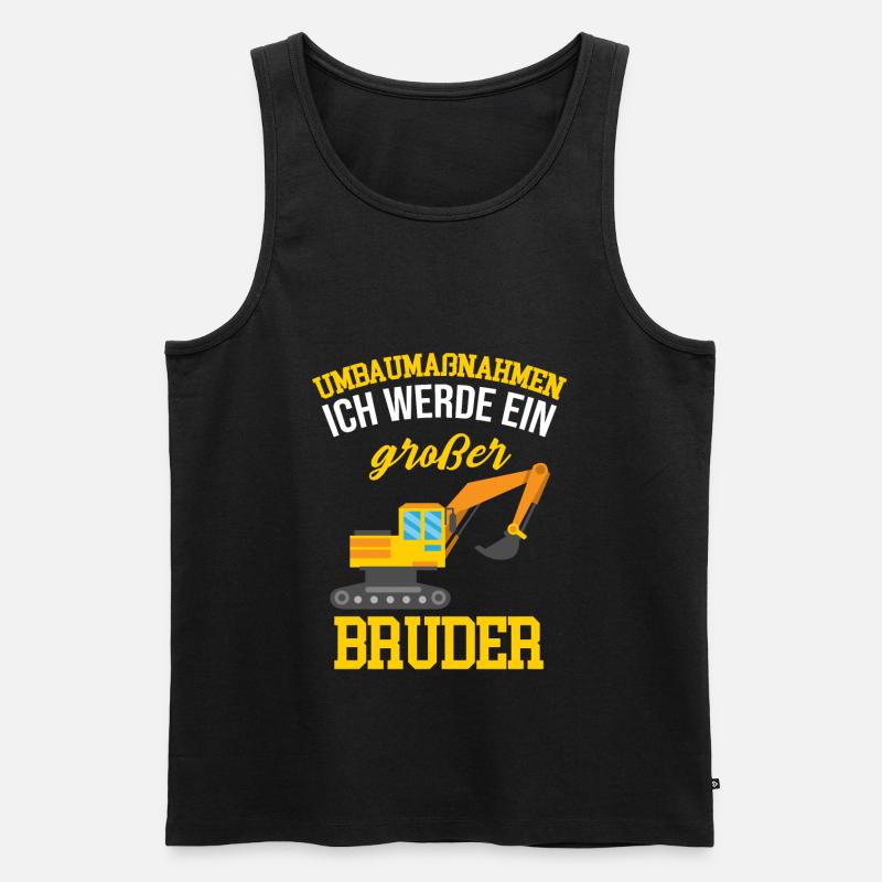 Kind Bruder Bagger - Männer Premium Bio Tank Top - Schwarz