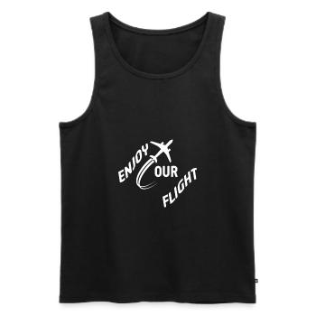 Pilot Enjoy your flight - Men's Premium Organic Tank Top - black - Front - AI Model Male 178 light (178cm)