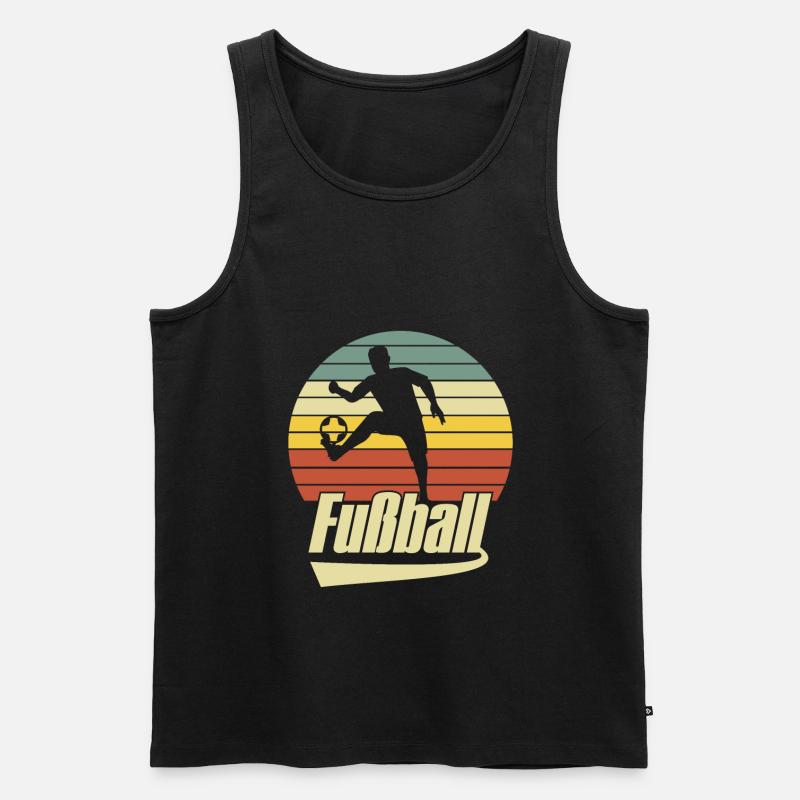 Fußball - Männer Premium Bio Tank Top - Schwarz