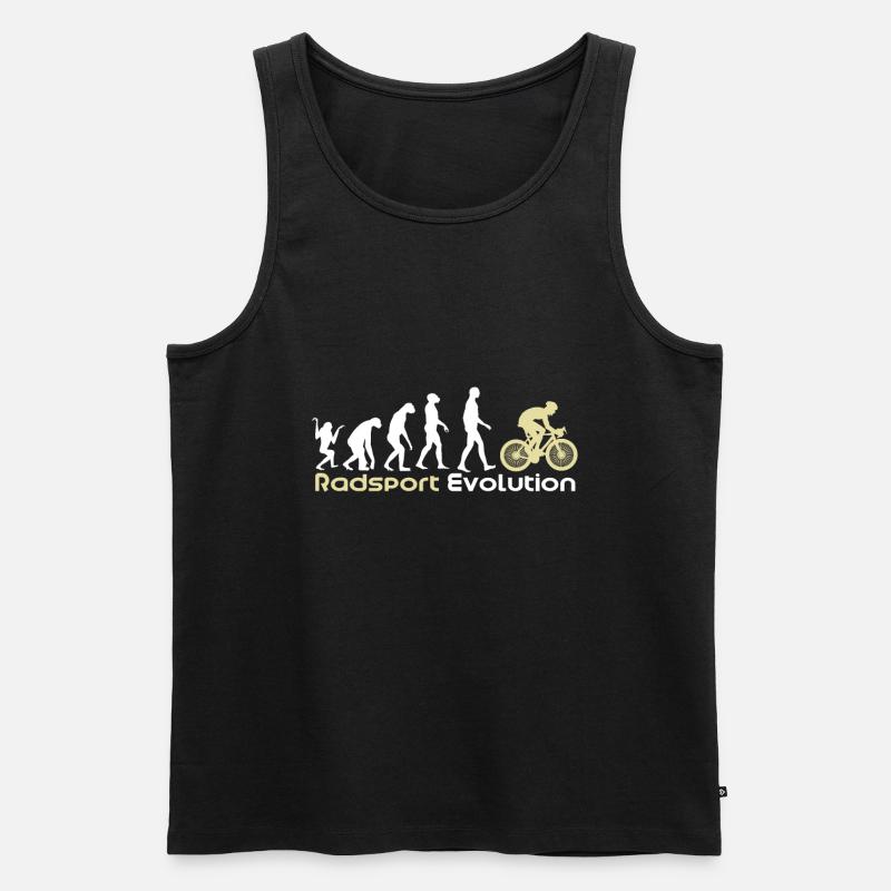 Radsport Evolution - Männer Premium Bio Tank Top - Schwarz
