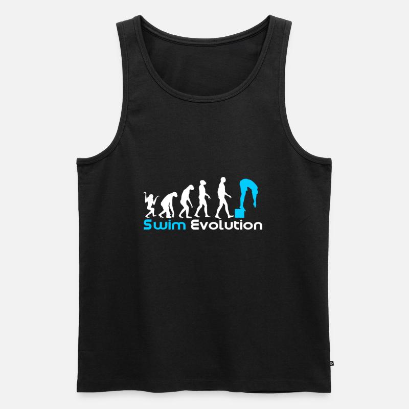 Swim evolution - Men's Premium Organic Tank Top - black