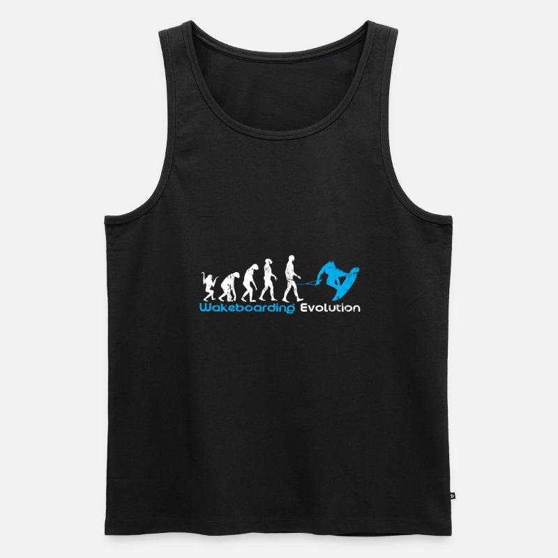 Wakeboard evolution - Men's Premium Organic Tank Top - black