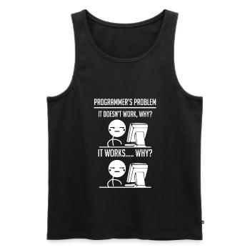 Programmierer Code Entwickler - Männer Premium Bio Tank Top - Schwarz - Vorne - AI Model Male 178 light (178cm)