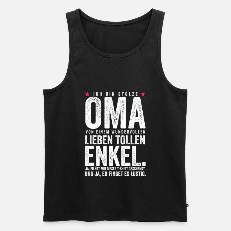 Oma Loading - Männer Premium Bio Tank Top - Schwarz
