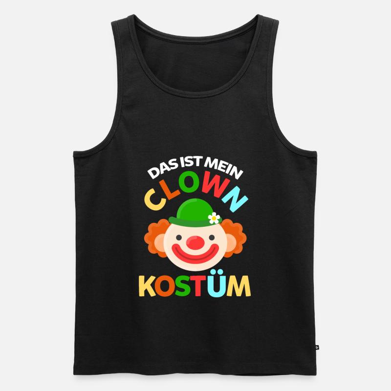 Karneval Clown Karnevalparty - Männer Premium Bio Tank Top - Schwarz