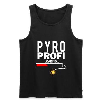 Pyrotechnie Pyro Profi Silvester - Débardeur bio Premium Homme - noir - Devant - Michal (187cm)