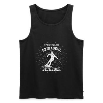 Skihase Skihaserl Ski Skiurlaub Skisport Trainer - Männer Premium Bio Tank Top - Schwarz - Vorne - Michal (187cm)