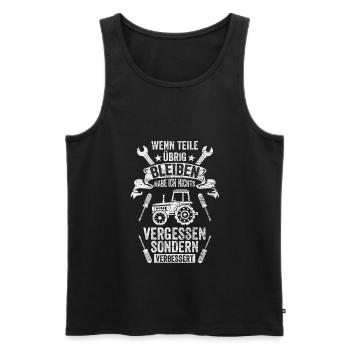 Landmaschinen Mechaniker - Männer Premium Bio Tank Top - Schwarz - Vorne - Michal (187cm)